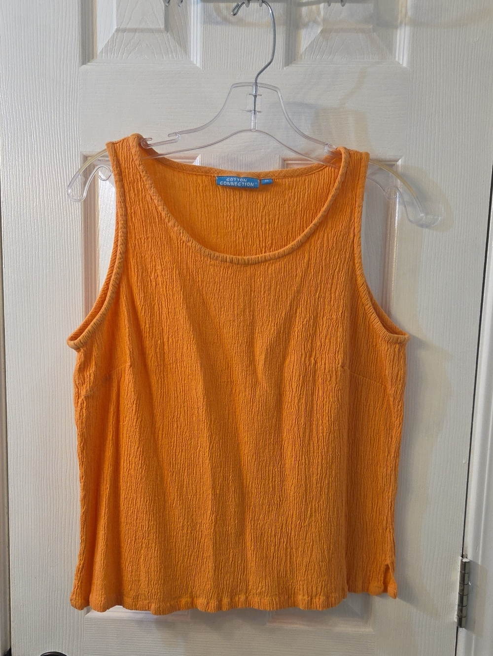 Orange Textured Tank Top